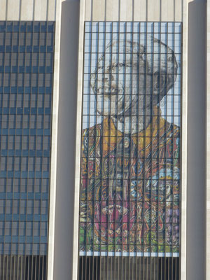 Nelson Mandela op Kantoorgebouw