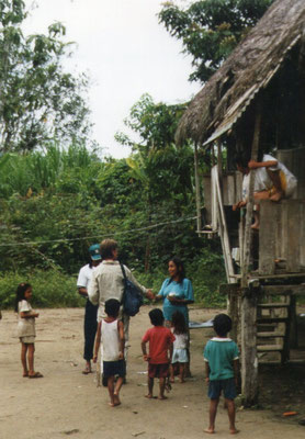 Huisje in de Amazone jungle