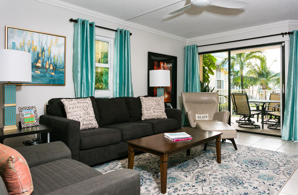 Cayman Reef #60 Living Room with 70" TV