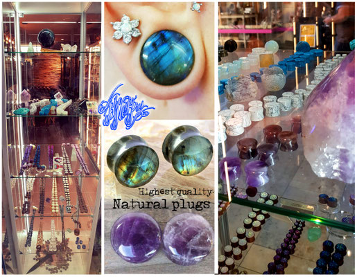 Blue Magic Pins piercing tattoo shop Genk Belgium biggest piercing assortment tunnels plugs navel septum ear nose lip tongue 