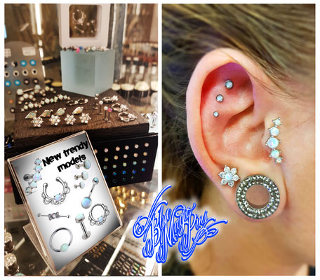 Blue Magic Pins piercing tattoo shop Genk Belgium biggest piercing assortment tunnels plugs navel septum ear nose lip tongue 