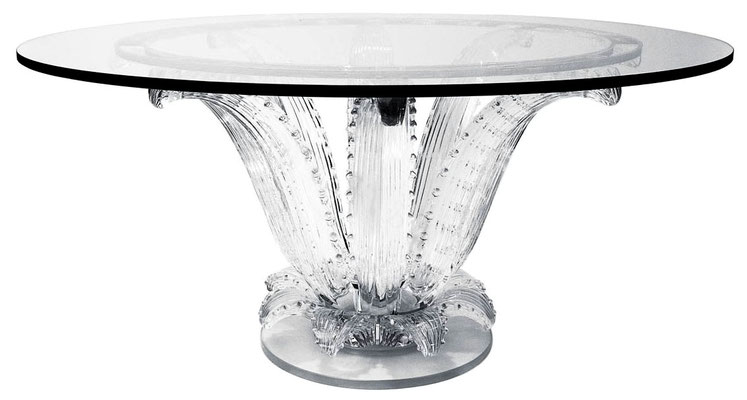 Adjugé 29 185 € - LALIQUE, TABLE en cristal, modèle Cactus, diam. 140 cm