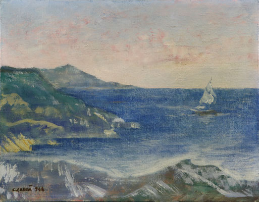 Adjugé 24 320 € - CARRA Carlo, Marine, 1944, huile sur toile, 34 x 44 cm