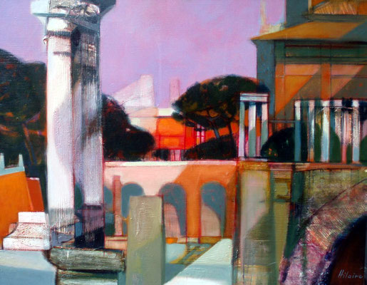 Adjugé 15 760 € - HILAIRE Camille, Soir sur Rome, huile sur toile, 73 x 92 cm