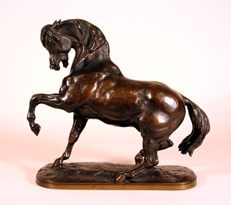 Adjugé 49 615 € - BARYE Antoine-Louis, Cheval turc n°2 antérieur gauche levé, bronze XIXe, H : 26,5 cm