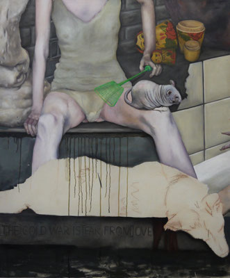 The Cold War Is Far From Over I | Armed With . 2014 . 120x100 . oil on canvas