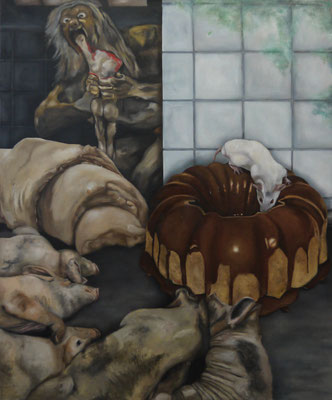 The Cold War Is Far From Over VI | And The Soldier . 2014 . 120x100 . oil on canvas