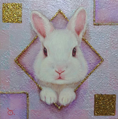 WHITEーRABBITー／oil on panel・S0(180×180)・2024