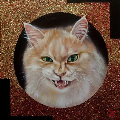 SHUTTER CHANCEーCATー／oil on panel・S0(180×180)・2023
