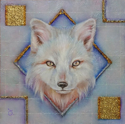 WHITEーFOXー／oil on panel・SSM(227×227)・2024