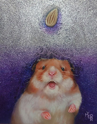 HAMSTER & SEED／oil on canvas・F3(273×220)・2023