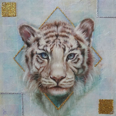 WHITEーTIGERー／oil on panel・SSM(227×227)・2023