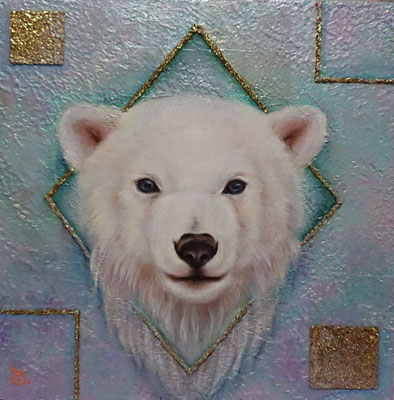 WHITEーBEARー／oil on panel・SSM(227×227)・2024