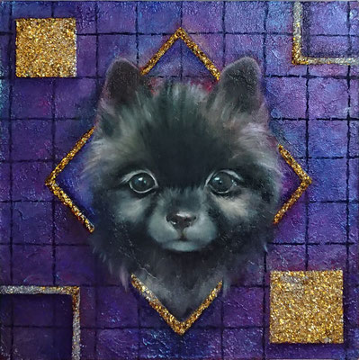BLACKーDOGー／oil on panel・S0(180×180)・2024