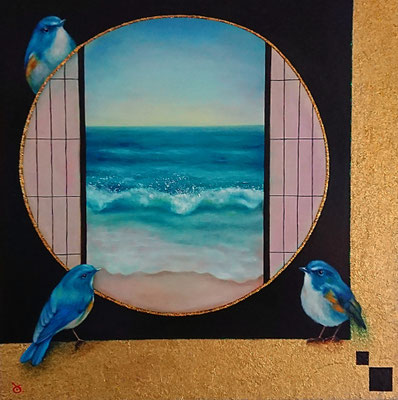 TRAVEL WINDOW ーSEAー／oil on panel・S10()・2024