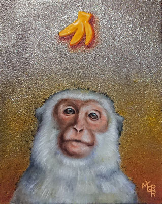 MONKEY & BANANA／oil on canvas・F3(273×220)・2023
