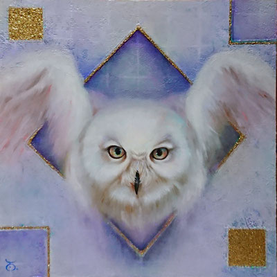 WHITEーOWLー／oil on panel・S3(273×273)・2023