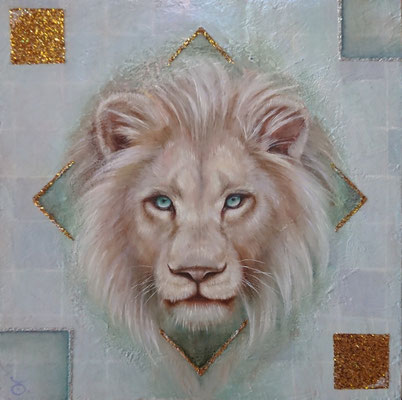 WHITEーLIONー／oil on panel・SSM(227×227)・2023