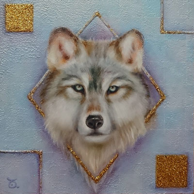 WHITEーWOLF DOGー／oil on panel・SSM(227×227)・2024