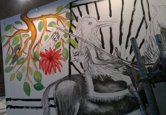 Wandgemälde Biennale-VillaElisabeth: Eitempera│ 2012