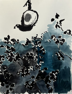 Sakura, Aquarell auf Papier, 2025