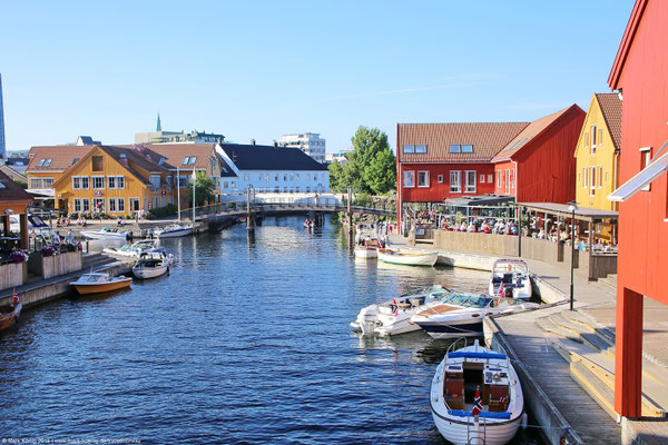 Fish market area with cafes and restaurants