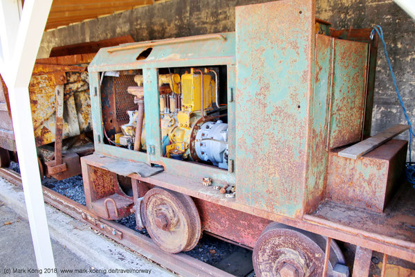 A rusty mining train 