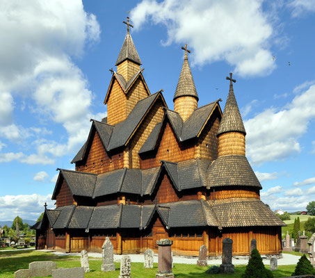 The wooden Heddal stave church is the largest one in Norway (photographer: Micha L. Rieser)