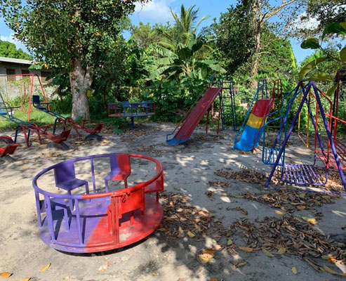 Neu gebauter Spielplatz für die Kinder