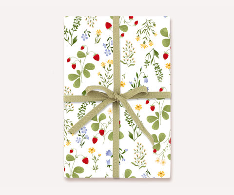 Geschenkpapier – Erdbeerwiese