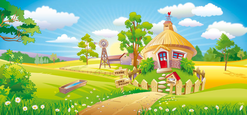 Paillou à la ferme - Courtepaille - Illustration : Christophe Houlès