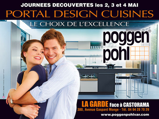 Campagne 4x3 • Annonceur : Poggenpohl Var / Toulon • © Récréacom, Christophe Houlès graphiste