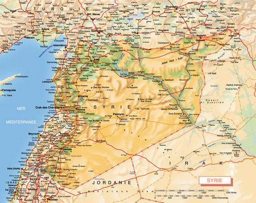 Syrie • Création carte touristique / Édition : Les Créations du Pélican • © recreacom.fr - Studio de création Christophe Houlès
