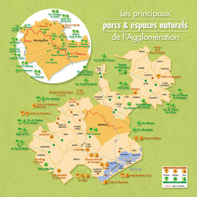 Création plan / Communauté d'agglomération Montpellier • © recreacom.fr - Christophe Houlès cartographe