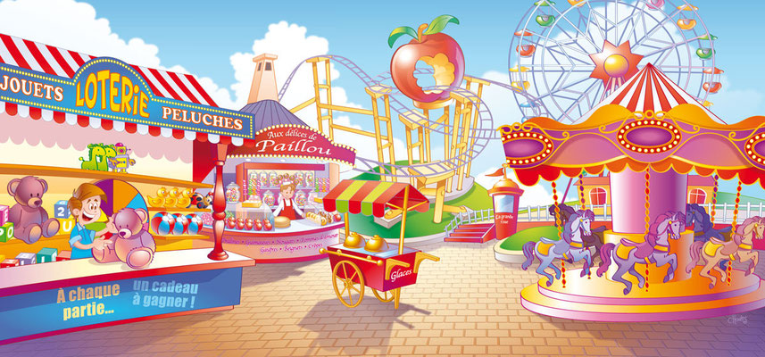Paillou à la fête foraine - Courtepaille - Illustration : Christophe Houlès