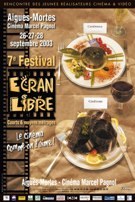 Création affiche : Festival Ecran Libre • © Récréacom, Christophe Houlès graphiste