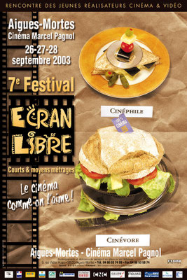 Création affiche : Festival Ecran Libre • © Récréacom, Christophe Houlès graphiste
