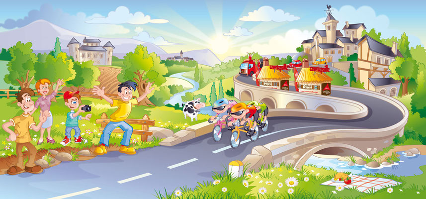 Paillou sur le Tour de France - Courtepaille - Illustration : Christophe Houlès