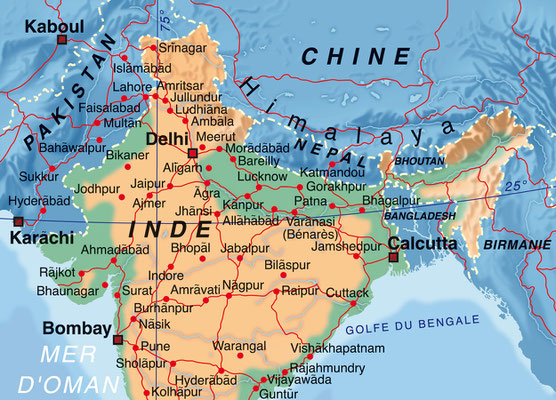 Inde • Création carte touristique / Édition : La Manufacture • © recreacom.fr - Studio de création Christophe Houlès