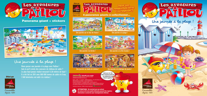 Paillou à la plage - Courtepaille - Illustration : Christophe Houlès