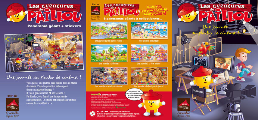 Paillou au studio de cinéma - Courtepaille - Illustration : Christophe Houlès