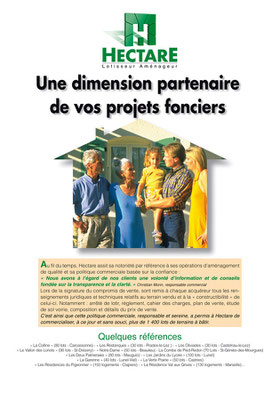 Plaquette de société • Annonceur : Hectare / Languedoc-Roussillon • © Christophe Houlès graphiste