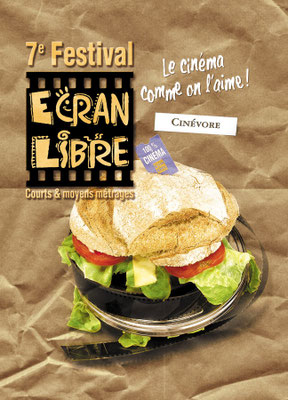 Création affiche : Festival Ecran Libre • © Récréacom, Christophe Houlès graphiste