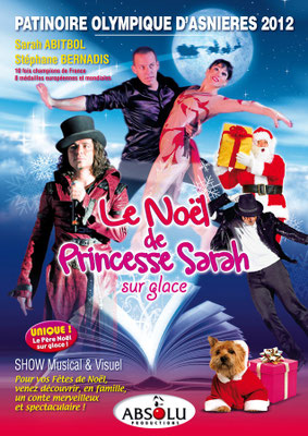Création visuel : Le Noël de Princesse Sarah sur glace  • © Récréacom, Christophe Houlès graphiste