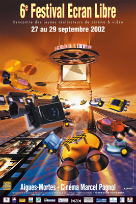 Création affiche : Festival Ecran Libre • © Récréacom, Christophe Houlès graphiste