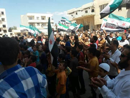 syria mass rallies in idlib against