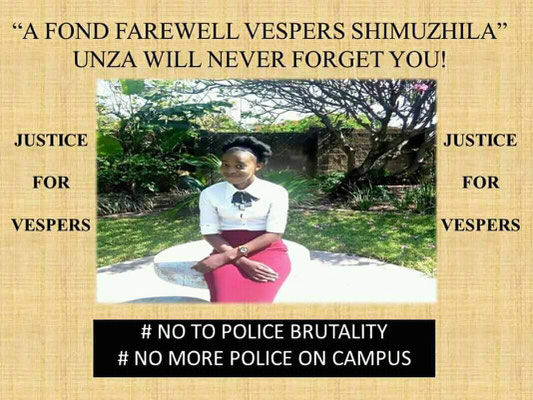 zambia female student dies from police