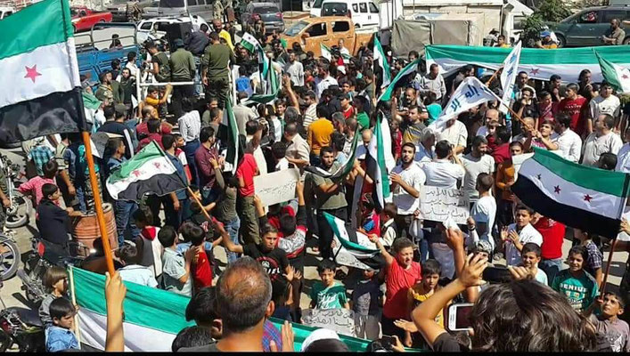 syria mass rallies in idlib against
