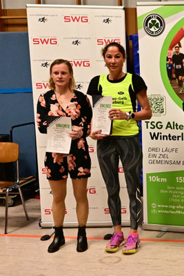 Siegerinnen 10km (1. Jana Schütt; 2. Veronika Wesp; 3. Lorena Kohlas (fehlt))