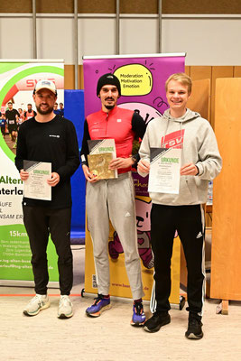 Sieger über 10km (1. Nicklas Raffin; 2. Benjamin Löw; 3. Johannes Sören Gärtner)